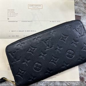 Louis Vuitton Empreinte zippy wallet (black)